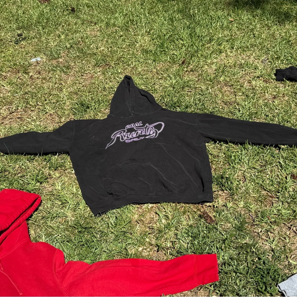 Black Hoodie with Graphic Print